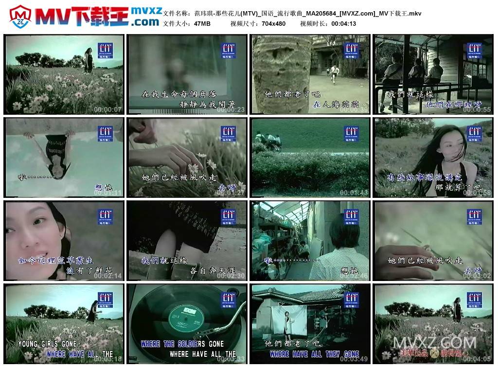 范玮琪-那些花儿(MTV)_国语_流行歌曲_MA205684